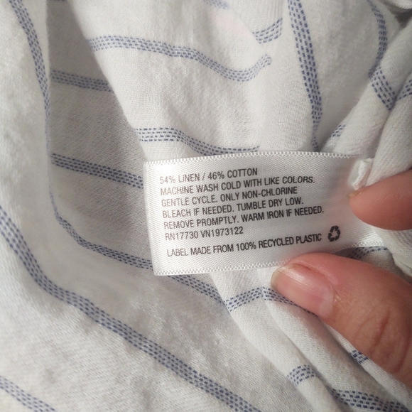 Universal Thread Striped Linen Button Down - Picture 5 of 6